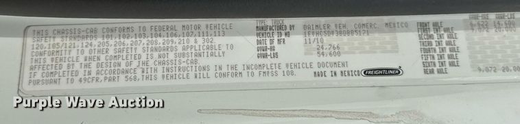 image for item DV4082 2011 Freightliner Business Class M2 flatbed truck