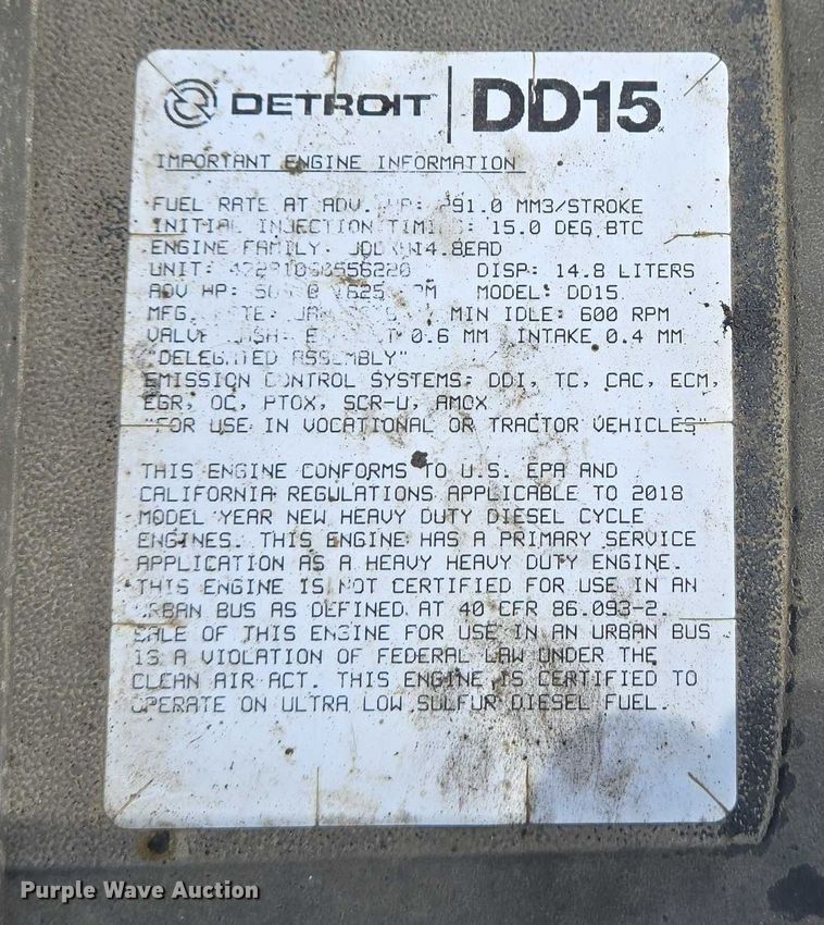 image for item DW7021 2019 Freightliner Cascadia semi truck