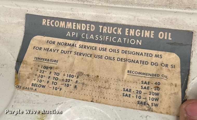 image for item EC7971 1966 Ford N750 truck cab and chassis