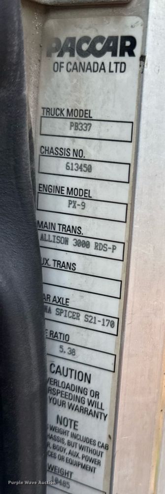 image for item ED5667 2019 Peterbilt 337 truck cab and chassis