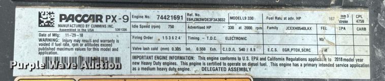 image for item ED5669 2019 Peterbilt 337 hook lift truck