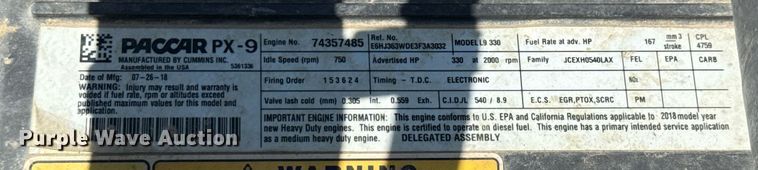 image for item ED5670 2019 Peterbilt 337 truck cab and chassis