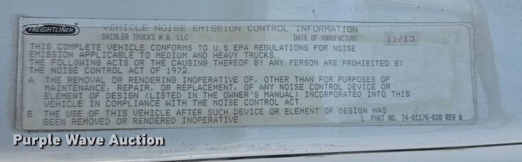 image for item EG6354 2014 Freightliner Cascadia semi truck