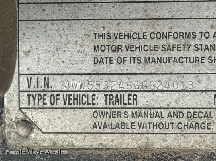 image for item EG6464 2016 Wilson CT-1080 drop deck equipment trailer