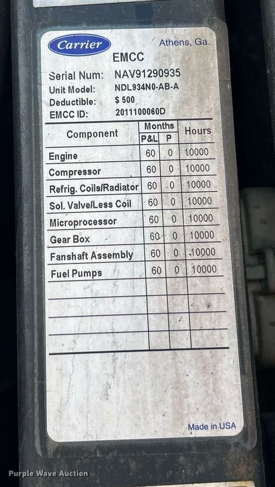 image for item EK8105 2013 Great Dane CTL-1114-11053 refrigerated van trailer