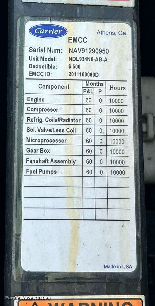 image for item EK8112 2013 Great Dane CTL-11144-11053 refrigerated van trailer