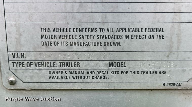 image for item EK8162 2017 Wilson Commander grain trailer