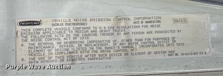 image for item EK8164 2014 Freightliner Cascadia 125 semi truck