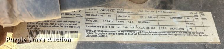 image for item EL2105 2017 Peterbilt 337 truck cab and chassis