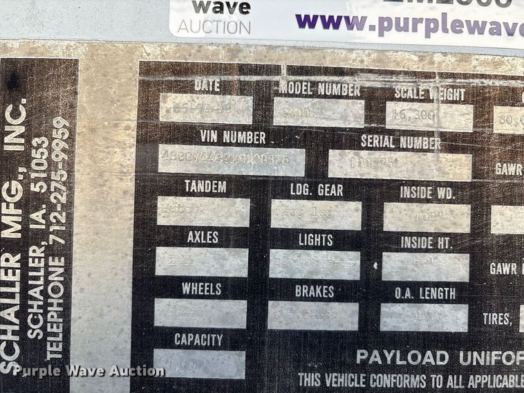 image for item EM2508 1999 Roadmaster G440 bottom dump trailer