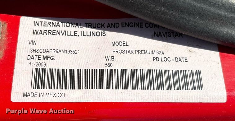 image for item EM2510 2010 International ProStar Premium semi truck