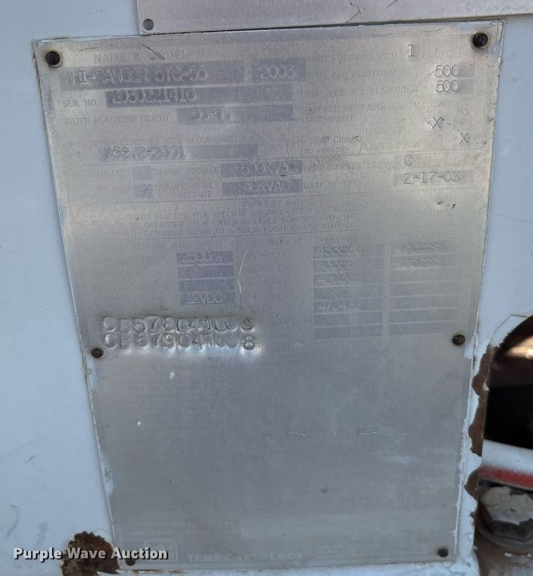 image for item EM2589 2004 Ford F750 Super Duty bucket truck