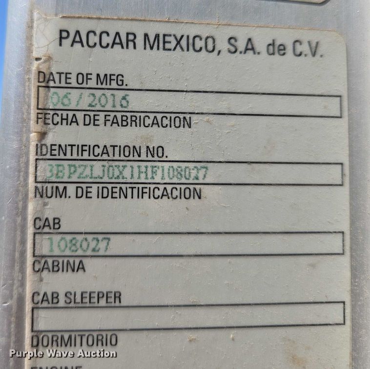 image for item EM7340 2017 Peterbilt 320 refuse truck