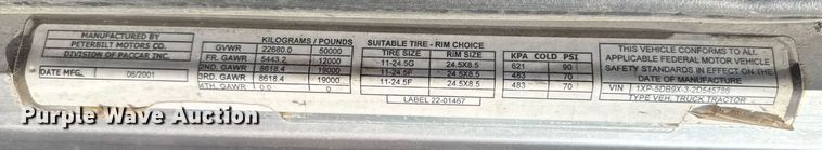 image for item NE9818 2002 Peterbilt 379 semi truck