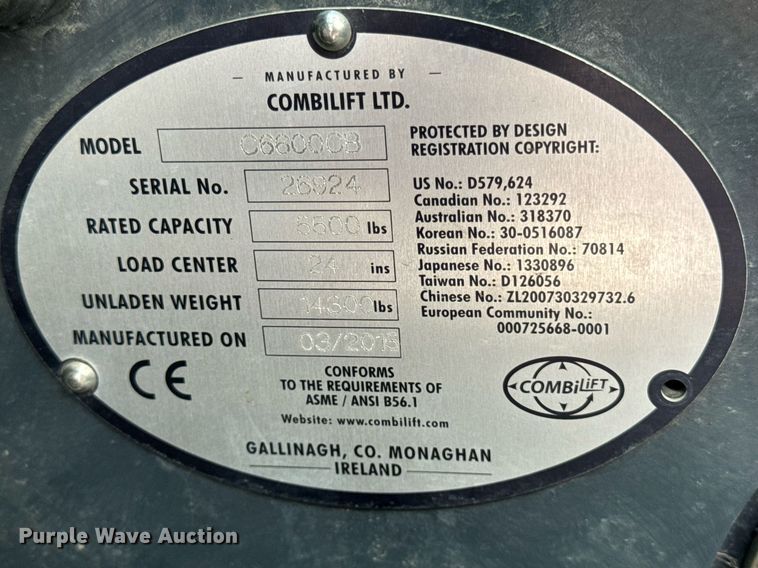 image for item DI9043 2015 CombiLift C6600CB forklift