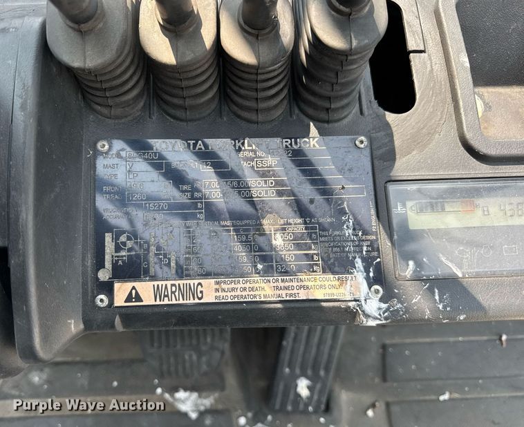 image for item DI9048 2018 Toyota 8FG40U forklift