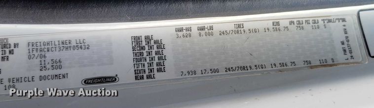 image for item DP4989 2007 Freightliner Business Class M2 flatbed truck