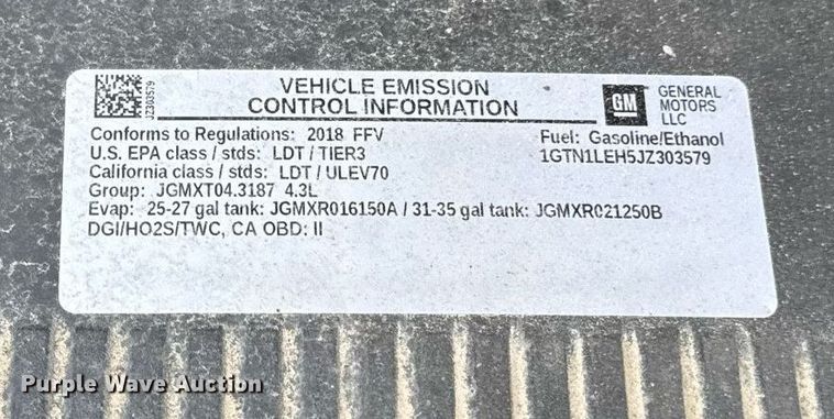 image for item DS4353 2018 GMC Sierra 1500 pickup truck