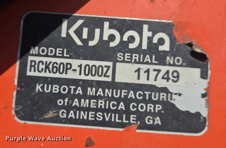 image for item DT4909 Kubota ZD1021 ZTR lawn mower