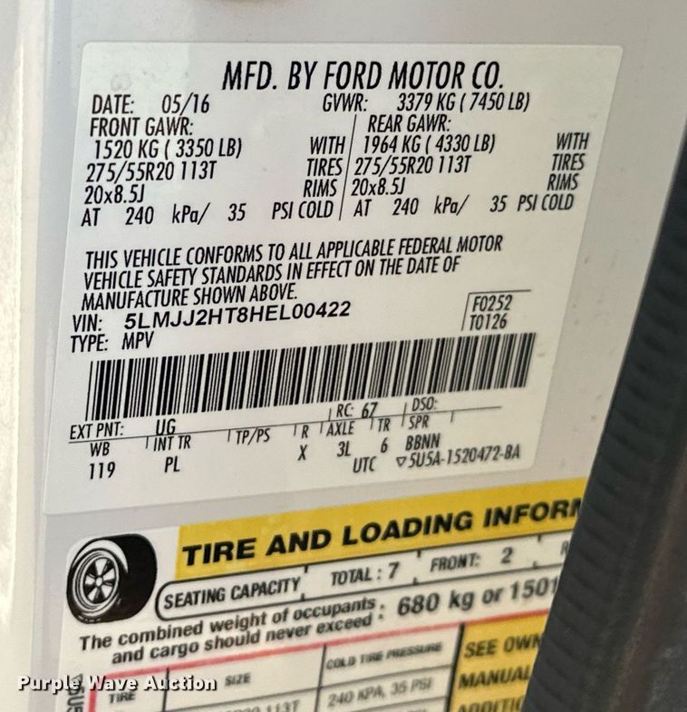 image for item DT6614 2017 Lincoln Navigator SUV