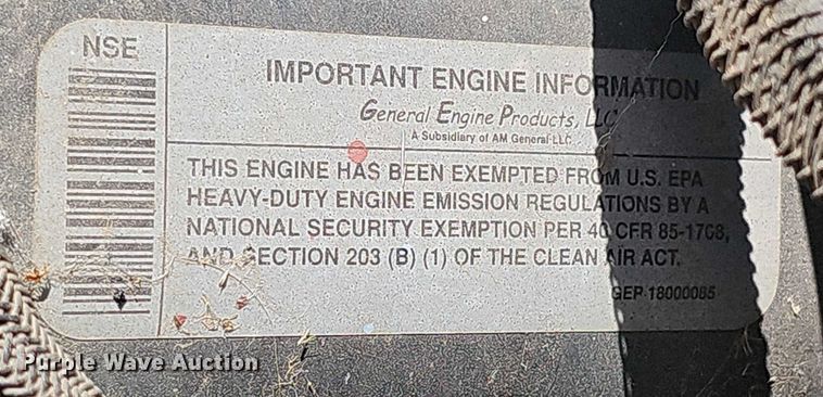 image for item DT6935 1990 AM General M998 SUV