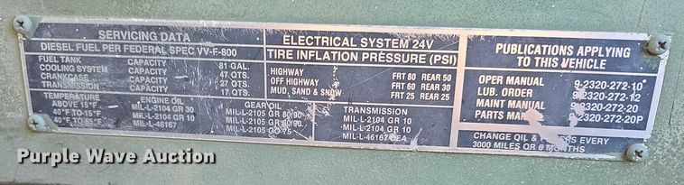 image for item DT6937 2002 AM General M925AI flatbed truck