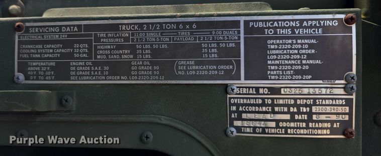 image for item DT6947 1972 AM General dump flatbed truck