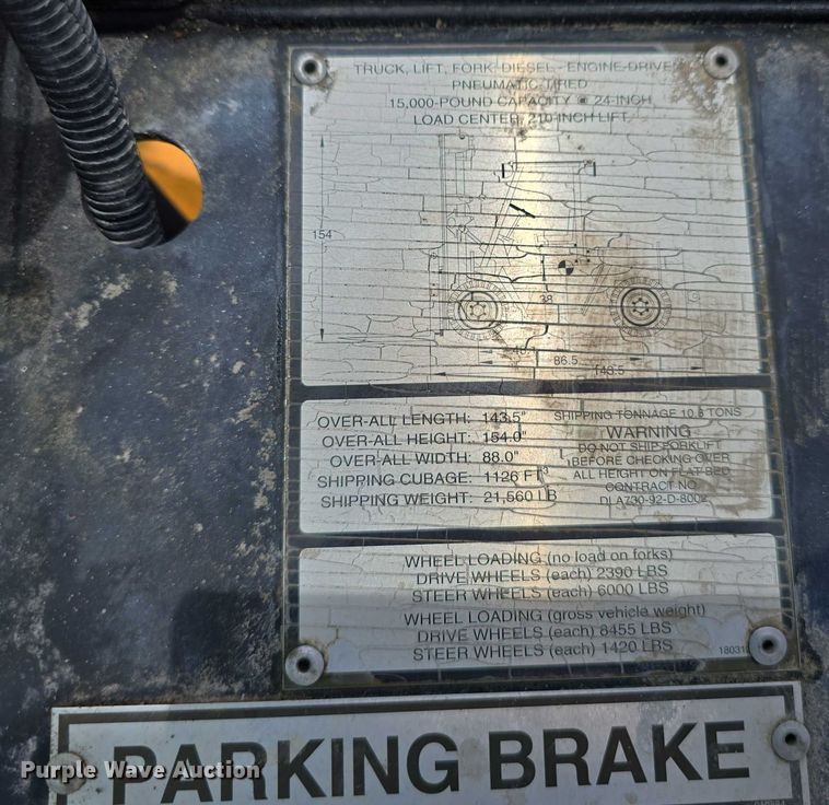 image for item DT6948 Wiggins W150Y forklift