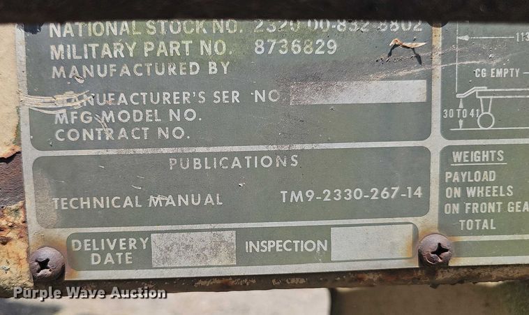 image for item DT6949 1987 Aero Welding Inc. tank trailer