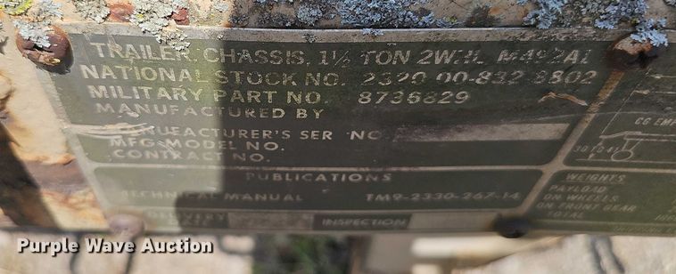 image for item DT6949 1987 Aero Welding Inc. tank trailer