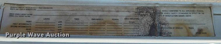 image for item DT6956 1992 White GMC WG Series semi truck