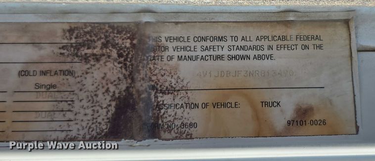 image for item DT6956 1992 White GMC WG Series semi truck