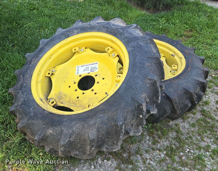 image for item DU7786 (2) 12.4-28 firestone tires and wheels