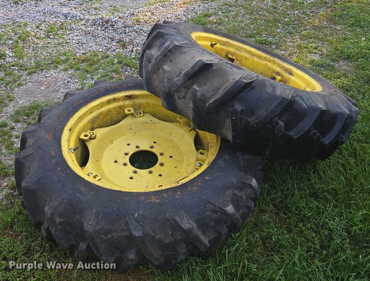 image for item DU7786 (2) 12.4-28 firestone tires and wheels