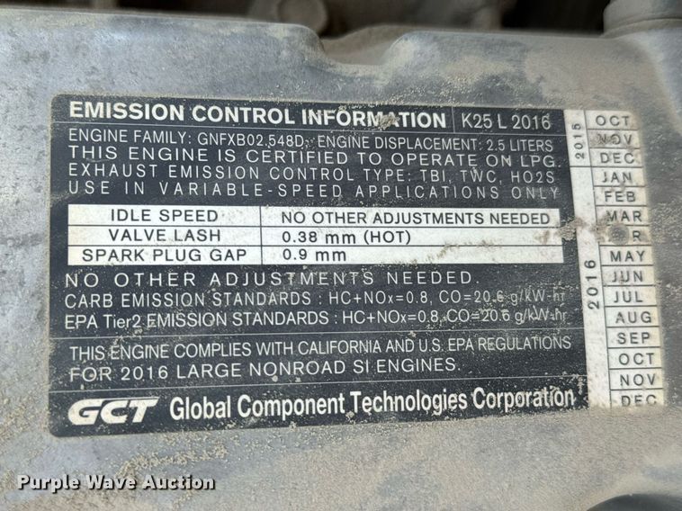 image for item DU9789 2016 UniCarriers PF70 forklift