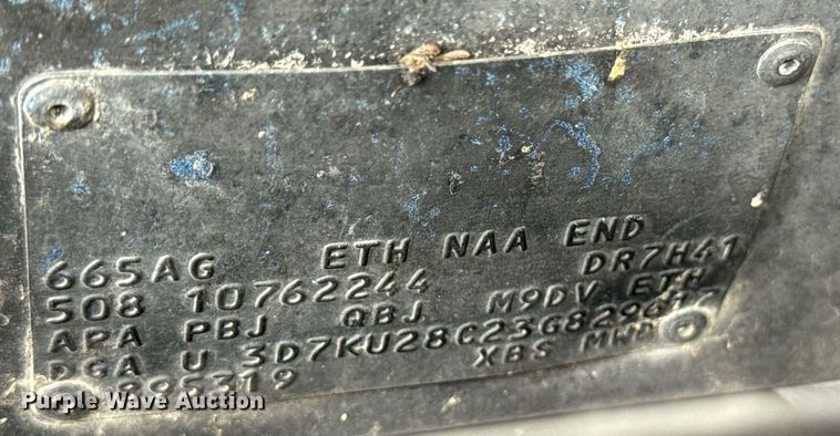 image for item DV2744 2003 Dodge Ram 2500 SLT Quad Cab pickup truck