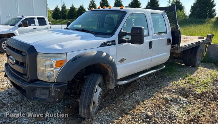 image for item DV4050 2012 Ford F450 Super Duty XL Crew Cab flatbed truck