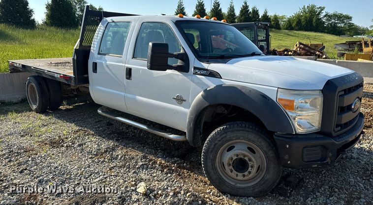image for item DV4050 2012 Ford F450 Super Duty XL Crew Cab flatbed truck
