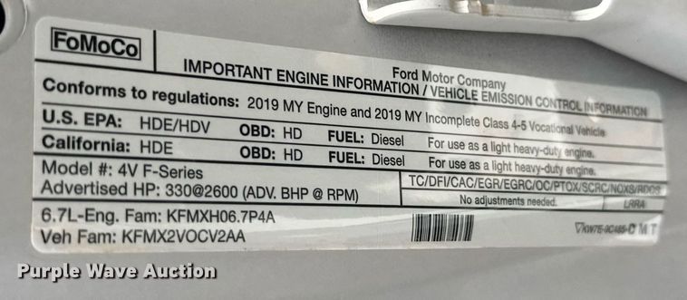 image for item DY0008 2019 Ford F450 Super Duty SuperCab flatbed truck