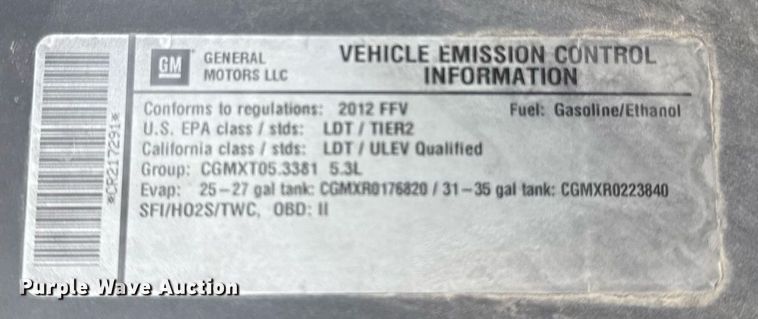 image for item DZ4130 2012 Chevrolet Suburban Z71 SUV