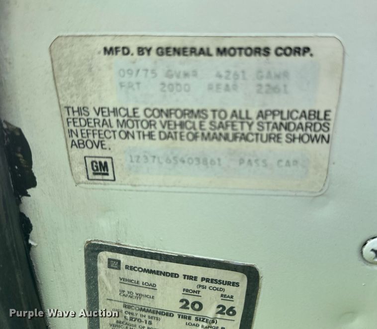 image for item DZ8989 1976 Chevrolet Corvette Stingray 