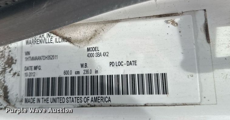 image for item EB2596 2013 International 4300 refrigerated truck