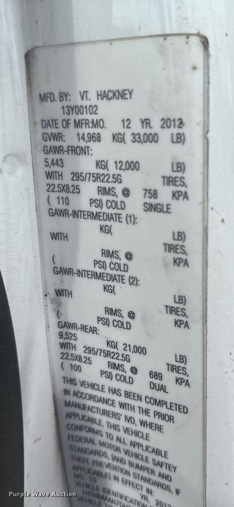 image for item EB2596 2013 International 4300 refrigerated truck