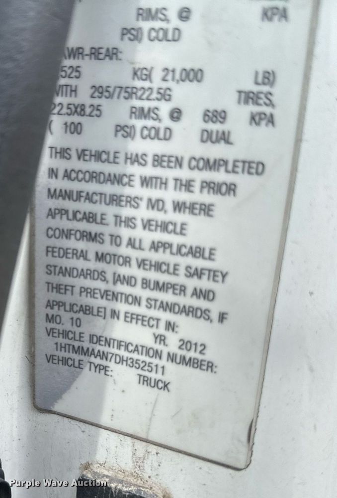 image for item EB2596 2013 International 4300 refrigerated truck