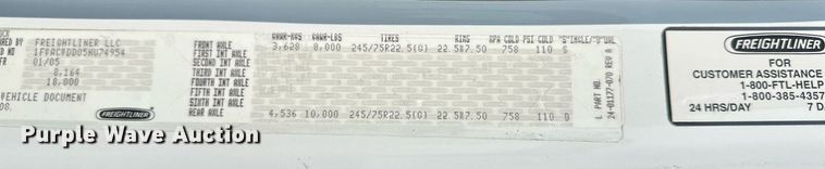 image for item EB2621 2005 Freightliner M2 semi truck