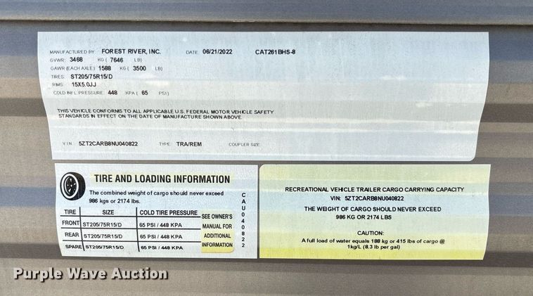 image for item EC3665 2022 Forest River Coachmen Catalina Summit Series camper