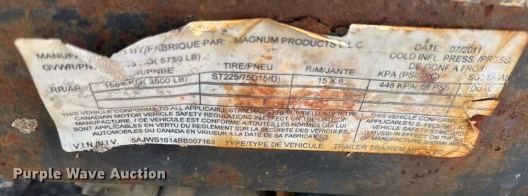 image for item EC4114 2011 Magnum Products LLC dust suppression trailer