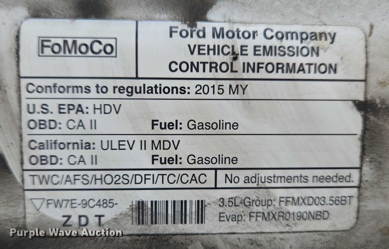 image for item EC4257 2015 Ford Transit 350 van