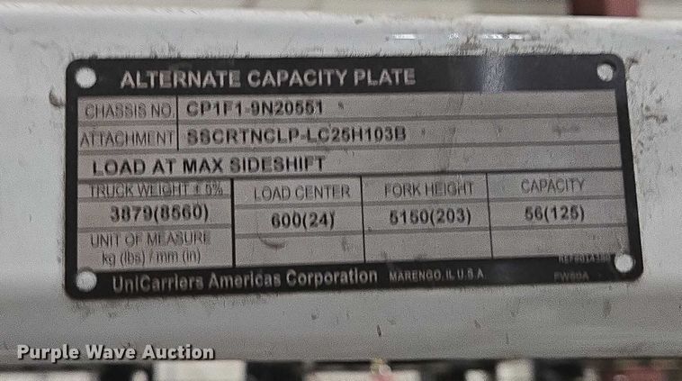 image for item EC4274 2017 UniCarriers CFS40 forklift