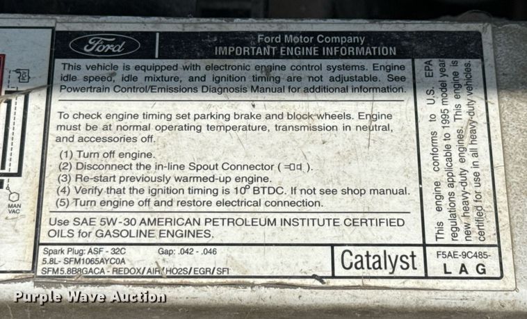 image for item ED5705 1995 Ford Club Wagon  van